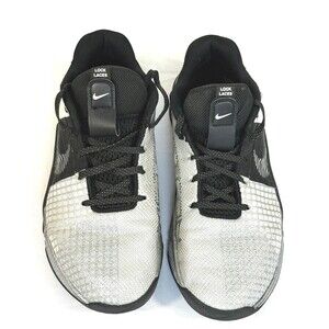 Nike Metcon 8 Premium Womens 8 Silver Iridescent Cross Training Shoes DQ4681-100